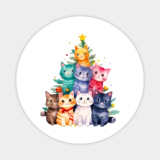 Cat Christmas Tree Magnet